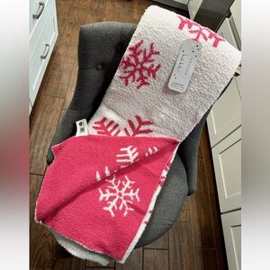New Pink Snowflake Blanket Nicole Miller Throw TikTok Viral HomeGoods Christmas